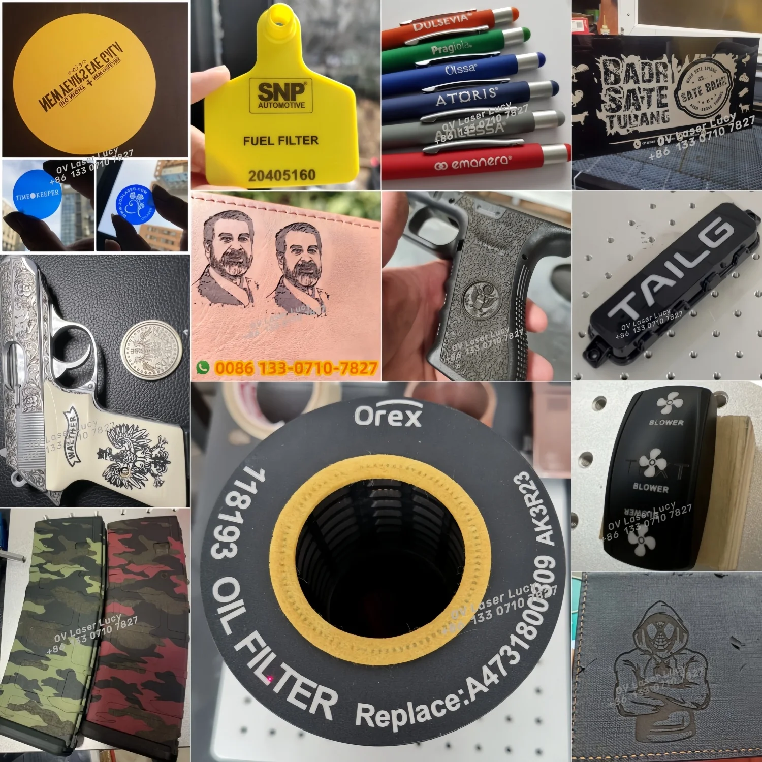 Lightburn Laser Metal Engraving Machine to Engrave Serial Number on Steel Pistol Laser Engraver for Firearms Pistol Slide
