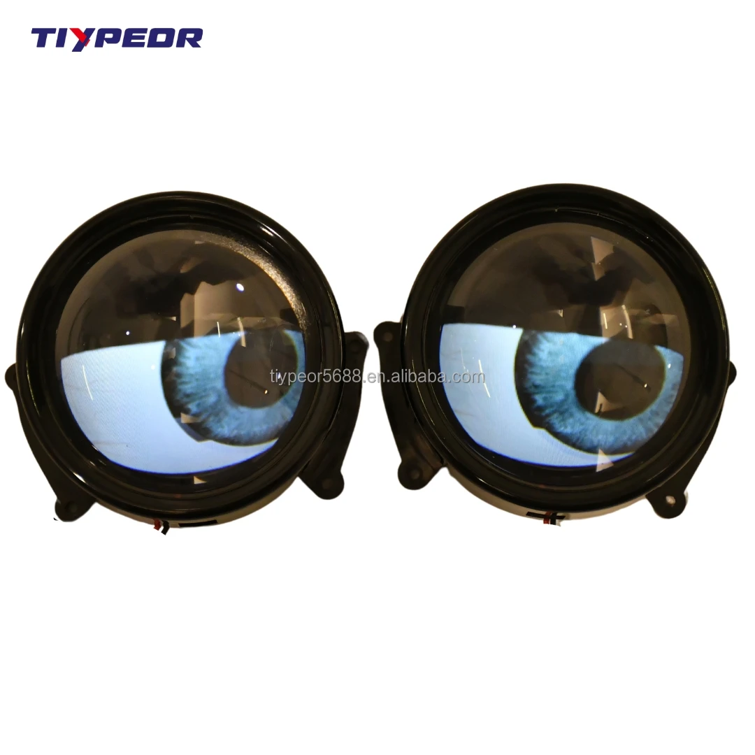 product tiypeor car light accessories blinking 12v led headlight 3inch dynamic devil eye angel eye decoration lights upgrading retrofits-3