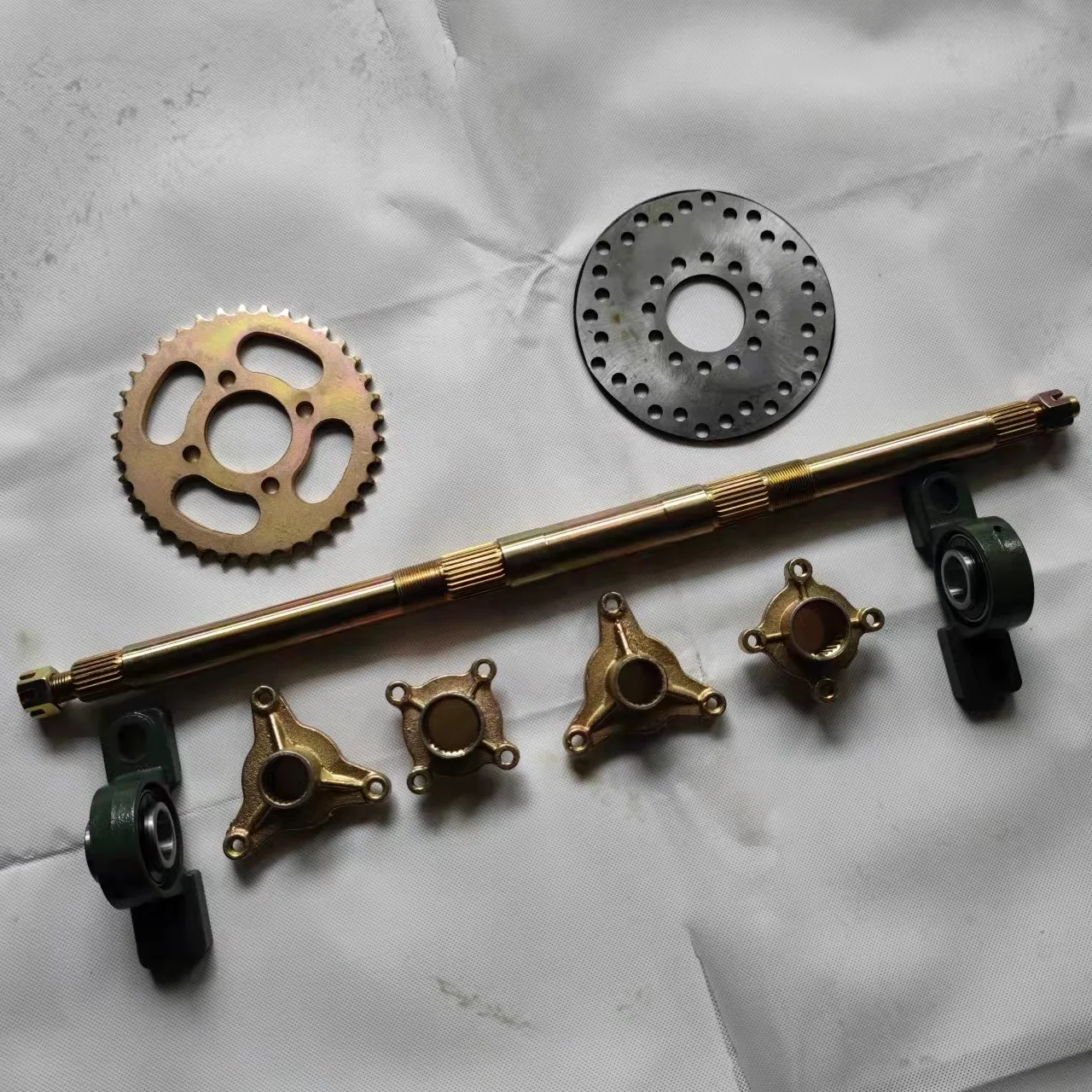 Diy Four Wheel Go Kart Karting Utv Quad Buggy 3 Holes Flanges Brake