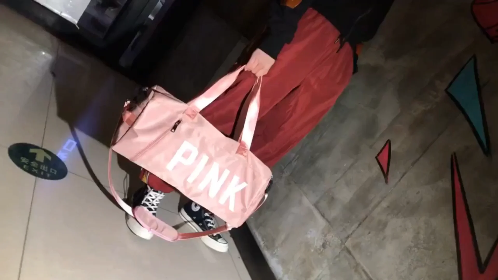 Cute Overnight Fitness Waterproof Fashion Duffle Duffel Gym Sport Travel Bags Buy Women Sports