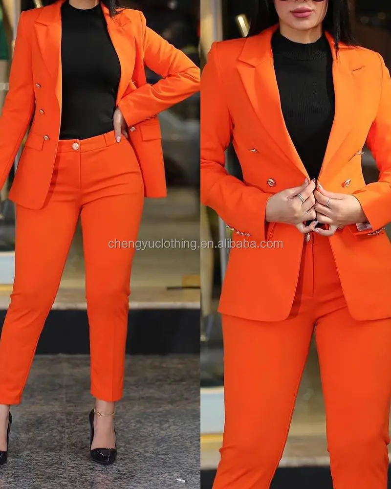 Manufacturers Business Suits For Women Fashion Slim Pants And Blazer Set Ladies Suits Office Wear Formal Suit