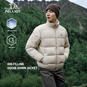 Pelliot Men's Outdoor Down Jacket for Autumn Winter  800 Fill 95% Goose Down Jacket Warm Windproof Mountaineering Suit