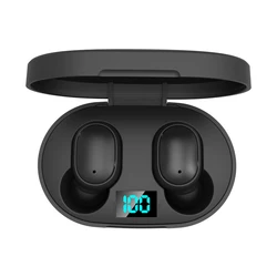 E6S LED power display stereo invisible headphone sport tws gamming headphones auriculares inalambricos kulaklik