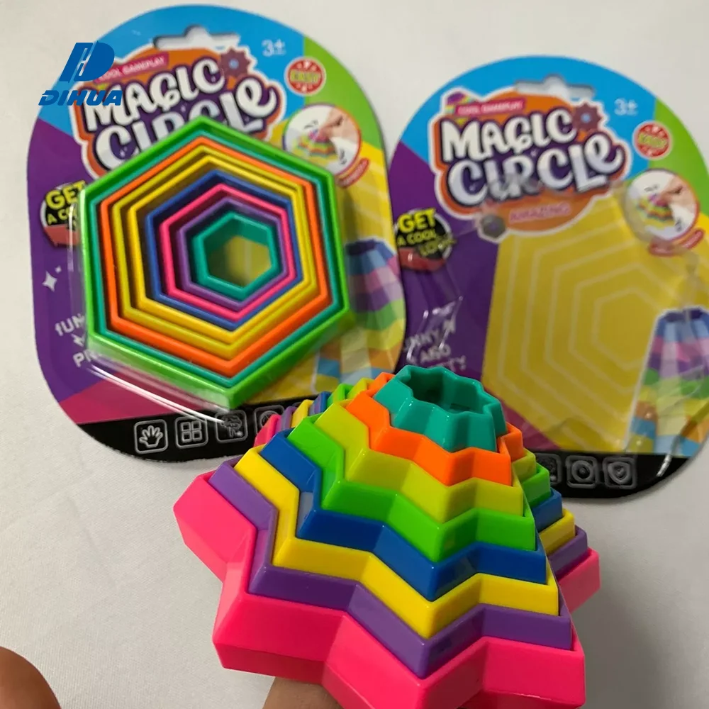 Развивающая 3D многоцветная игрушка-антистресс, помогающая спокойно и сосредоточиться, детский сенсорный волшебный круг, антистресс для детей