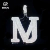 Letter MJ pendant