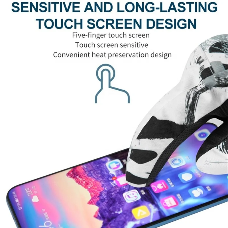 Зимние лыжные перчатки водонепроницаемые ветрозащитные уличные спортивные велосипедные мотоциклетные походы кемпинг