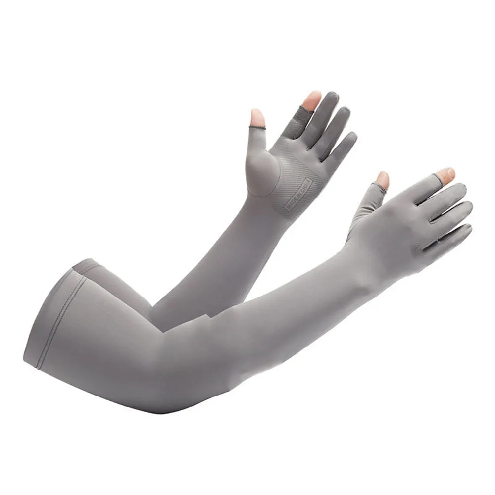 Wholesale Cooling Breathable UV-Resistant Elastic Lightweight Quick-Dry Anti-Bacterial 100% Polyester Men Women Long Arm Sleeves