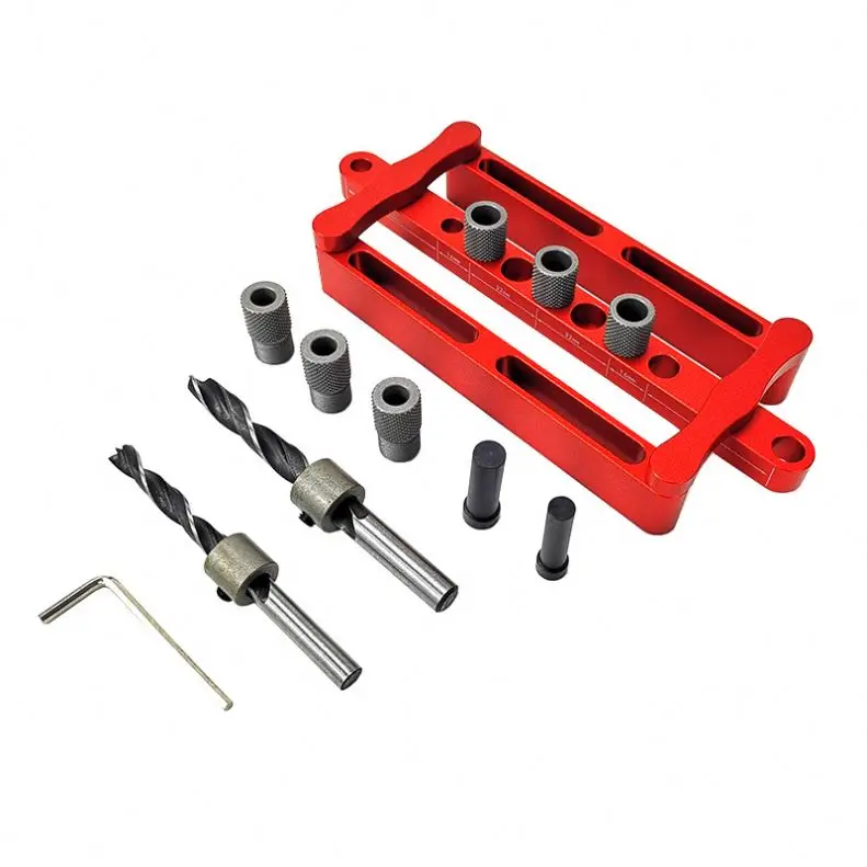 TEBAK W-138 Drawer Handle Installation Cabinet Hardware Jig Tool Adjustable Wood Drilling Dowelling Punch Locator Drill Guide