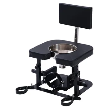 MOGlovers BDSM Sitting Face Stool Toilet Potty Chairs Male Slave Training Fetish Toy Bondage Collar Chair with Funnel