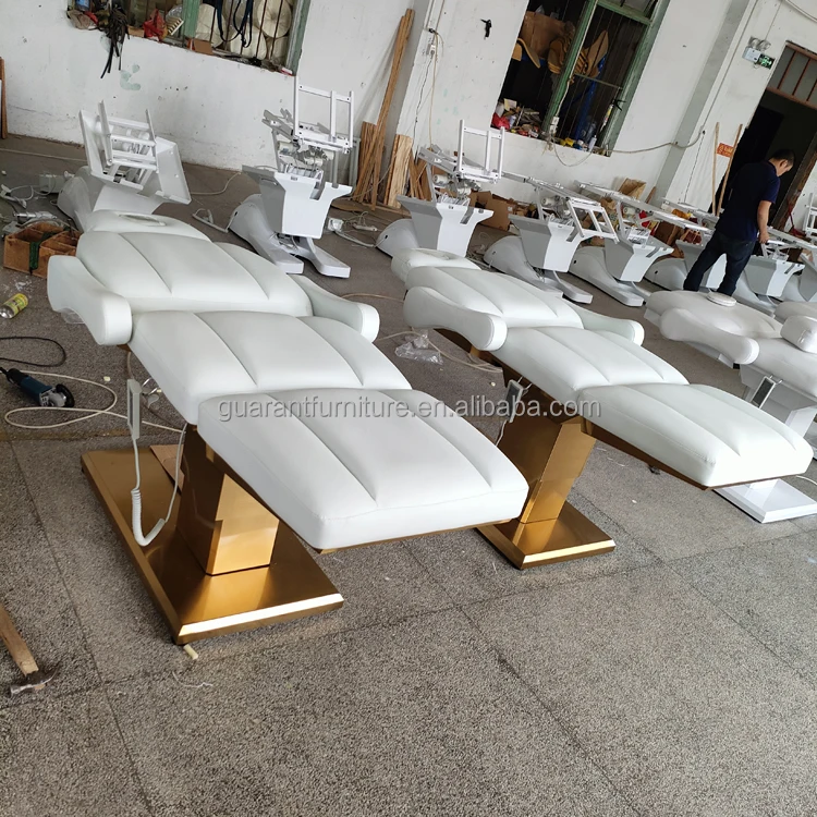 White And Gold Beauty Bed Cosmetic Treatment Beauty Salon Bed Electric Buy White And Gold