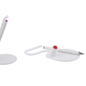 Promotional Hotel Bank Counter Ball Gift Pen Desk Stand Table Pens with Plastic Spring