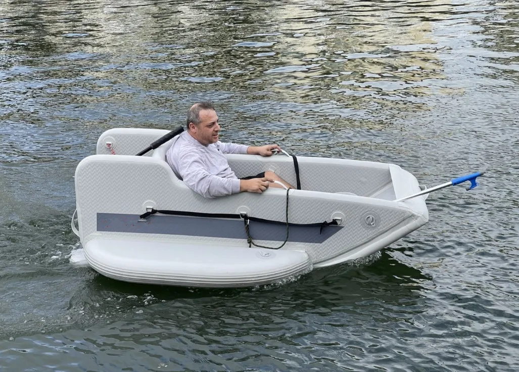 Lake Adventures Durable Inflatable Water Insland Drop Stitch Mini Boat ...