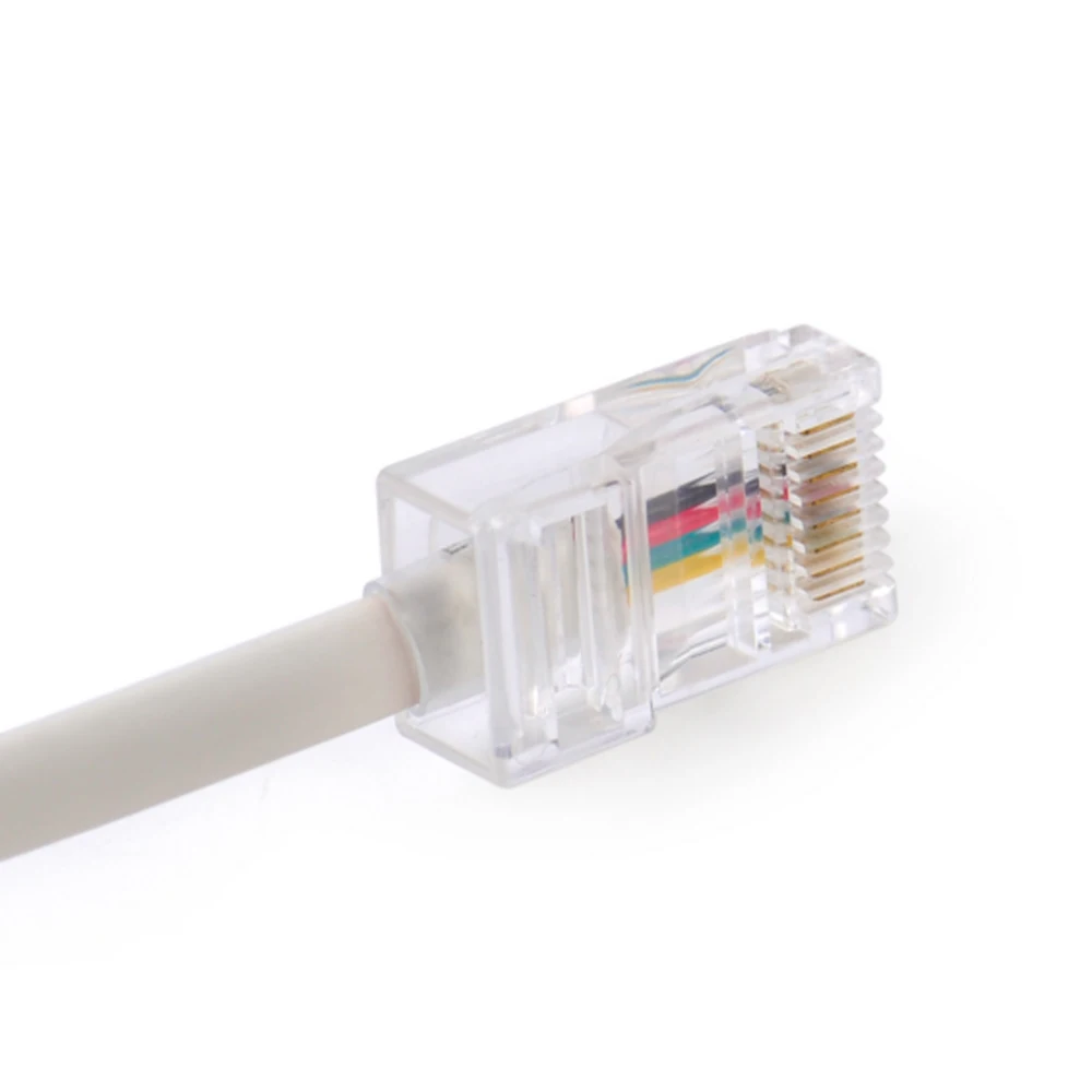 Lot De 2 Adaptateurs RJ45 Vers RJ11 - Convertisseur 8P8C Vers 6P4C - Pour Modem ADSL, Téléphone, Fax - Plug-and-play - Signal Stable, Contacts Plaqués Or - 7