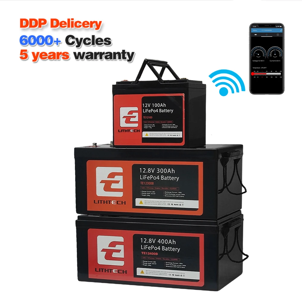 Deep Cycle IP67 Marine Lifepo4 Bateria 12v 100ah Lithium Battery Pack Trolling Motor Boat Kayak 12 V 100 Ah Lifepo4 Battery
