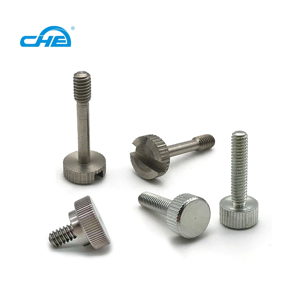 Gekartelde Duimschroef Messing Aluminium Metaal Zwart Custom Knop Schroeven M6 M3 Platte Kop Roestvrij Staal Duimschroef