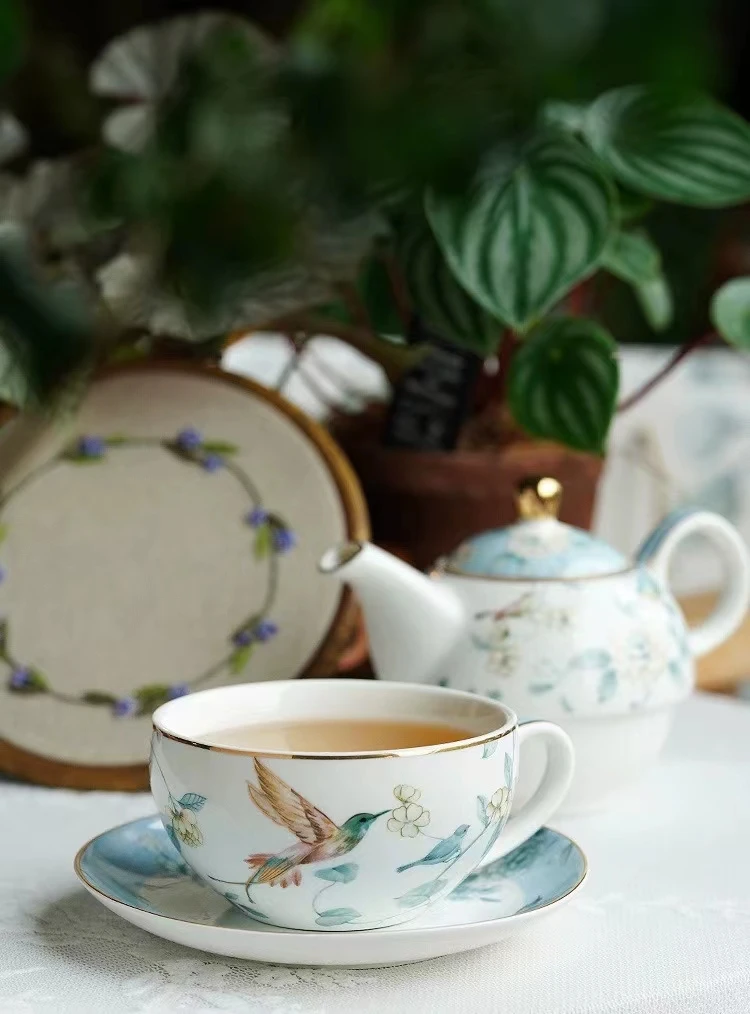 Tea Pot and Cup for One Person Single Pot Tea for One Tea Pot with Cup and Saucer for Wedding Gift factory