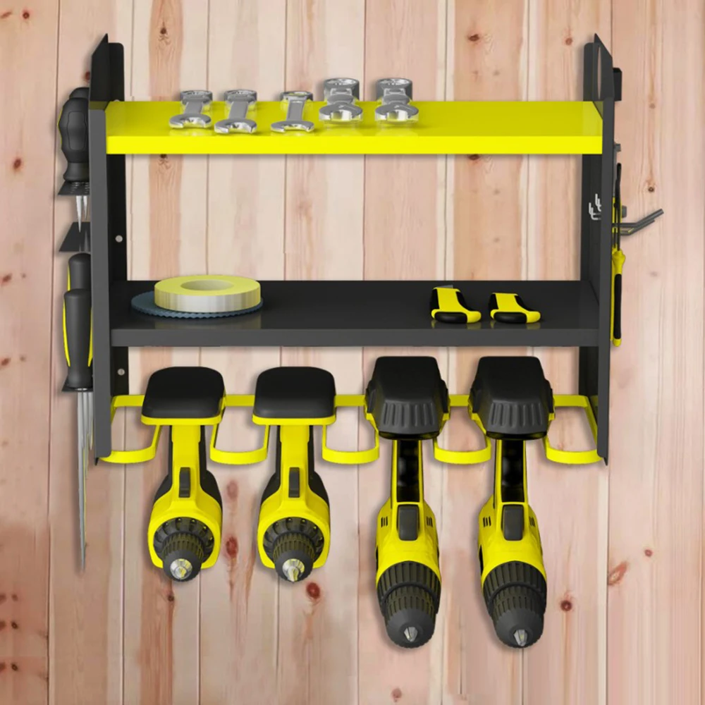 Factory Metal Garage Organization Drill Holder Wall Mount Tool Storage