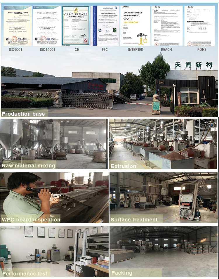 CE INTERTEK  approved 3D embossed 140*25mm wood plastic composite WPC outdoor decking