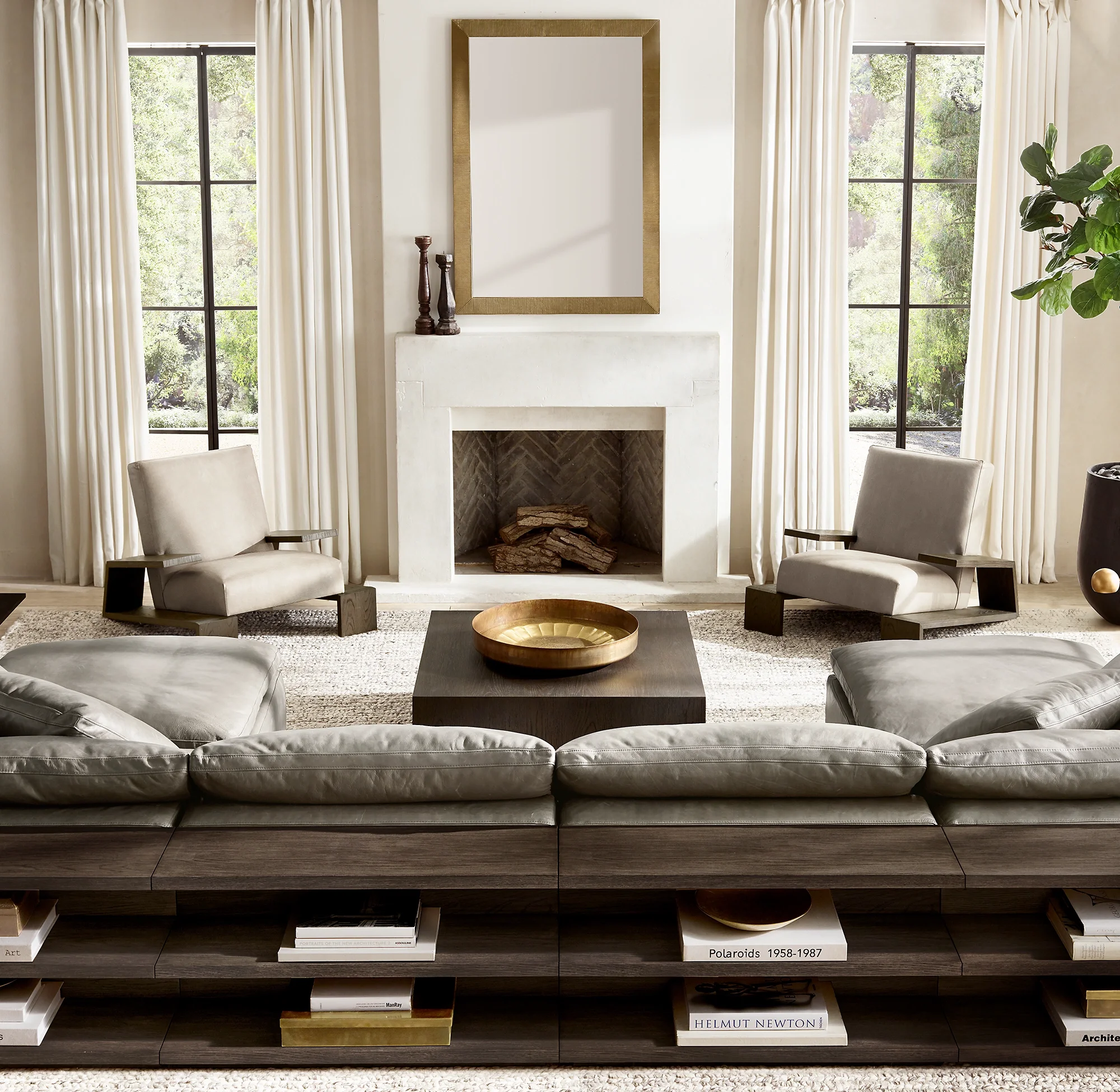 Sassanid OEM Contemporary Design Luxury Living Room Set Premium Leather ...