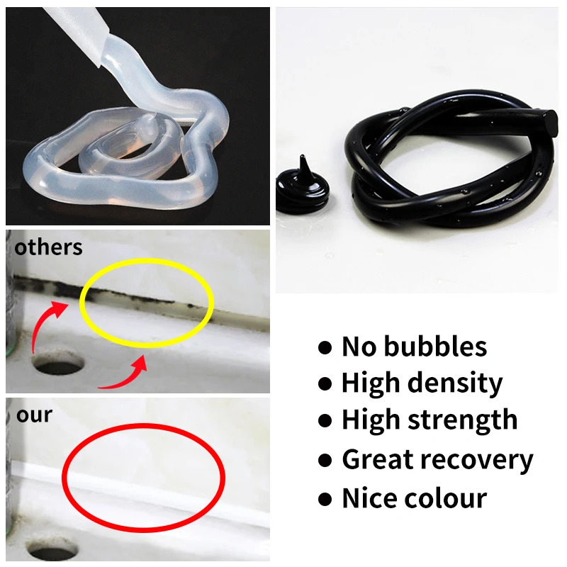 Free Samples Silicone Sealant Glass General Purpose GP Clear Acetate Adhesives Glazing Transparent Acetic Silicone Sealant