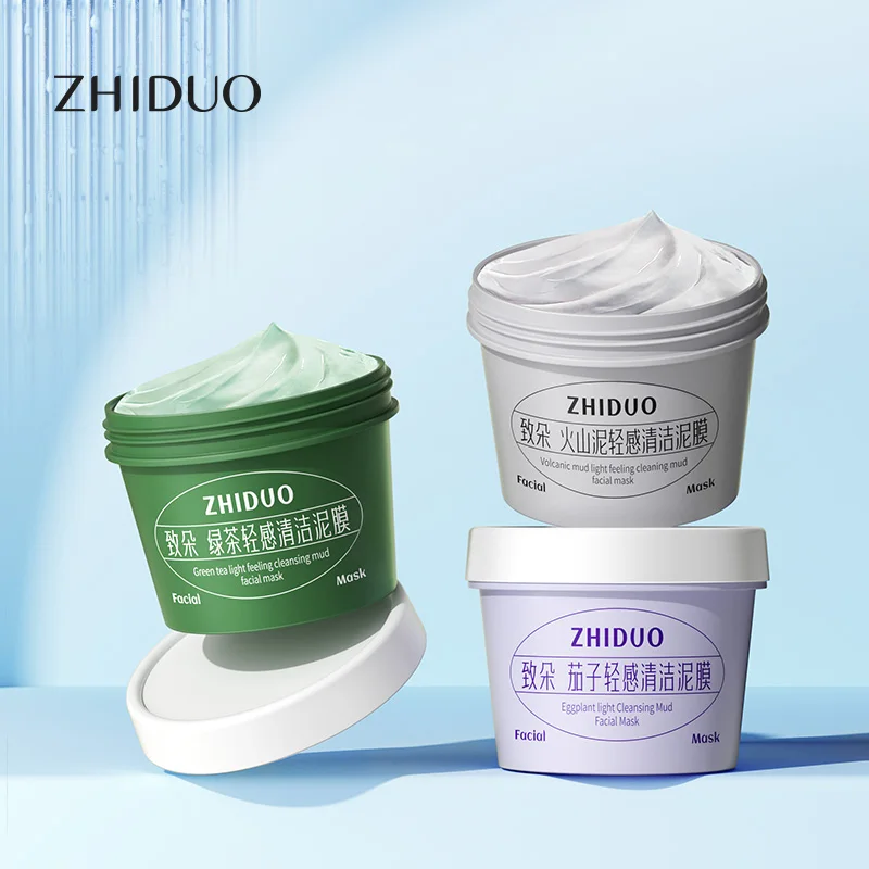 Natural Peach Volcanic Mud Clay Face Mask Hydrating Whitening Skin Care Facial Mask