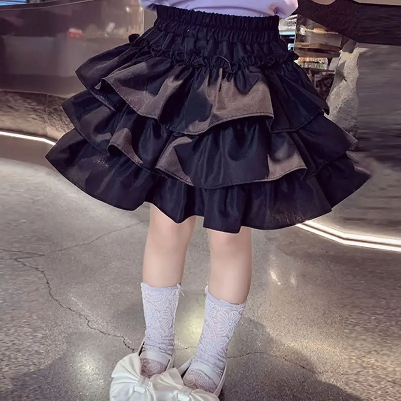 Toddler to Teenager Ruffle Cake Skirt Pants Elegant Girls Skirts