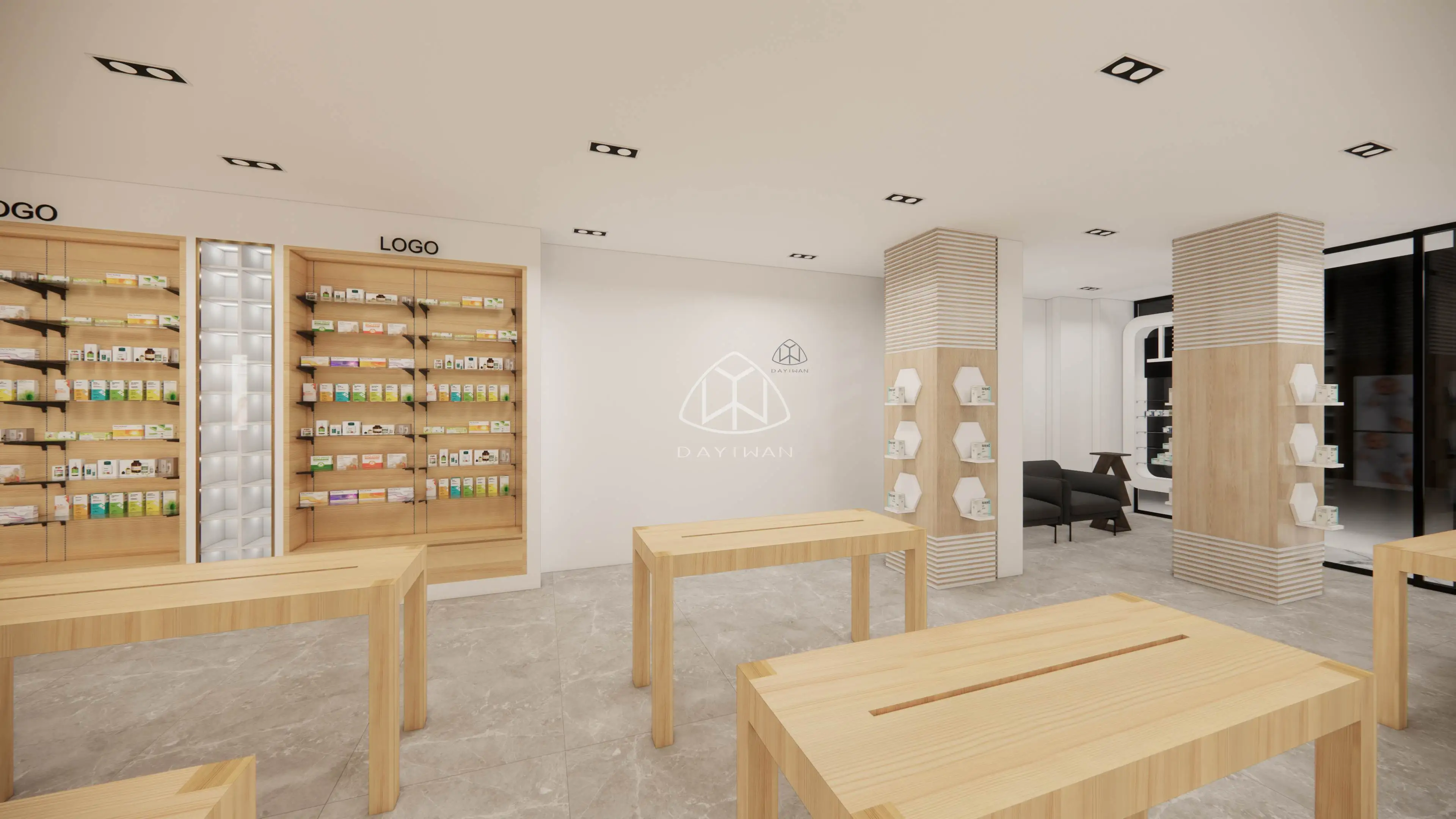 Beauty Cosmetics Shop Interior Design Skincare Store Shelf Beauty Salon ...