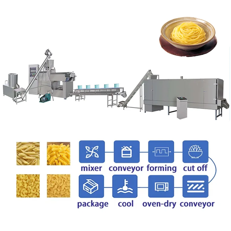 High Efficiency Professional Commercial Semolina Rice Paraguay Pasta Macaroni Spaghetti Making Machine Small