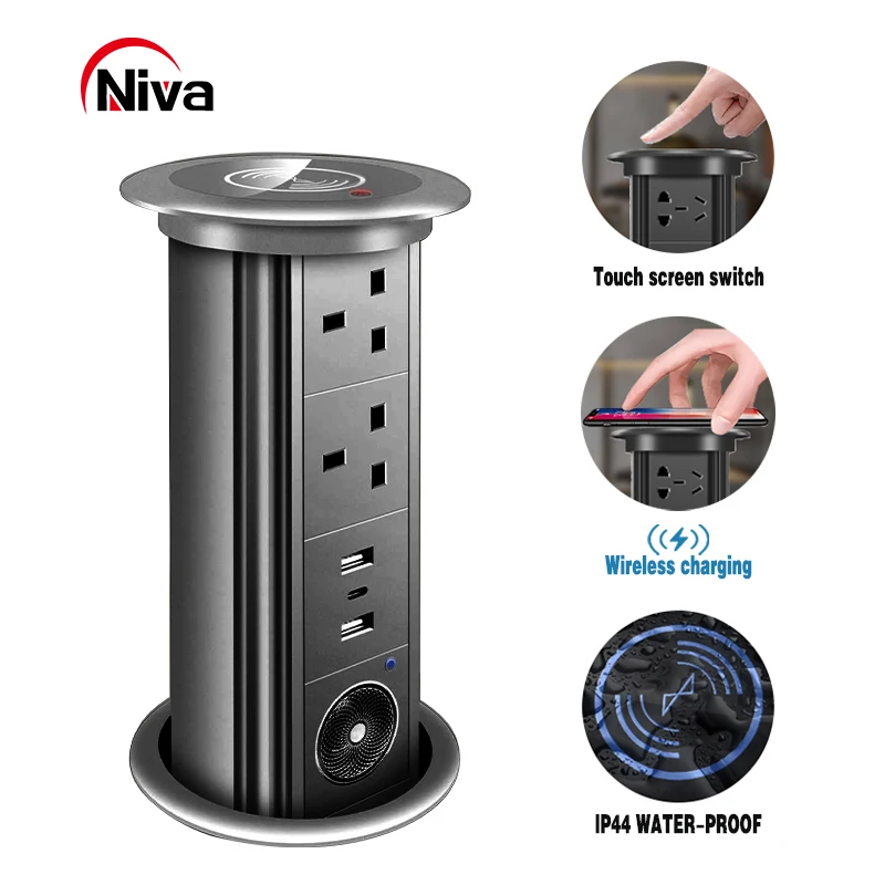 Pop up Socket Desktop Intelligent Lifting Switch Customizable Modules British Socket