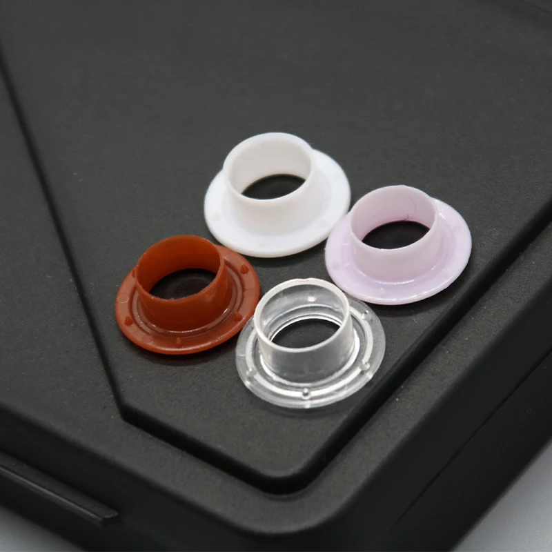 Заводская цена Таможенный логотип 17 мм пластиковое кольцо с отверстием для вентиляционного отверстия застежка из ПВХ обуви