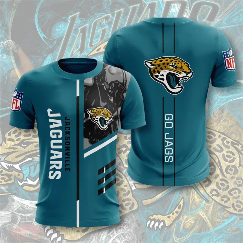 Wholesale 2022 Custom Print Football Team Falcons Jaguars Jets Lions Logo  Unisex Short Sleeve T-shirt Summer Clothes T-shirt From m.