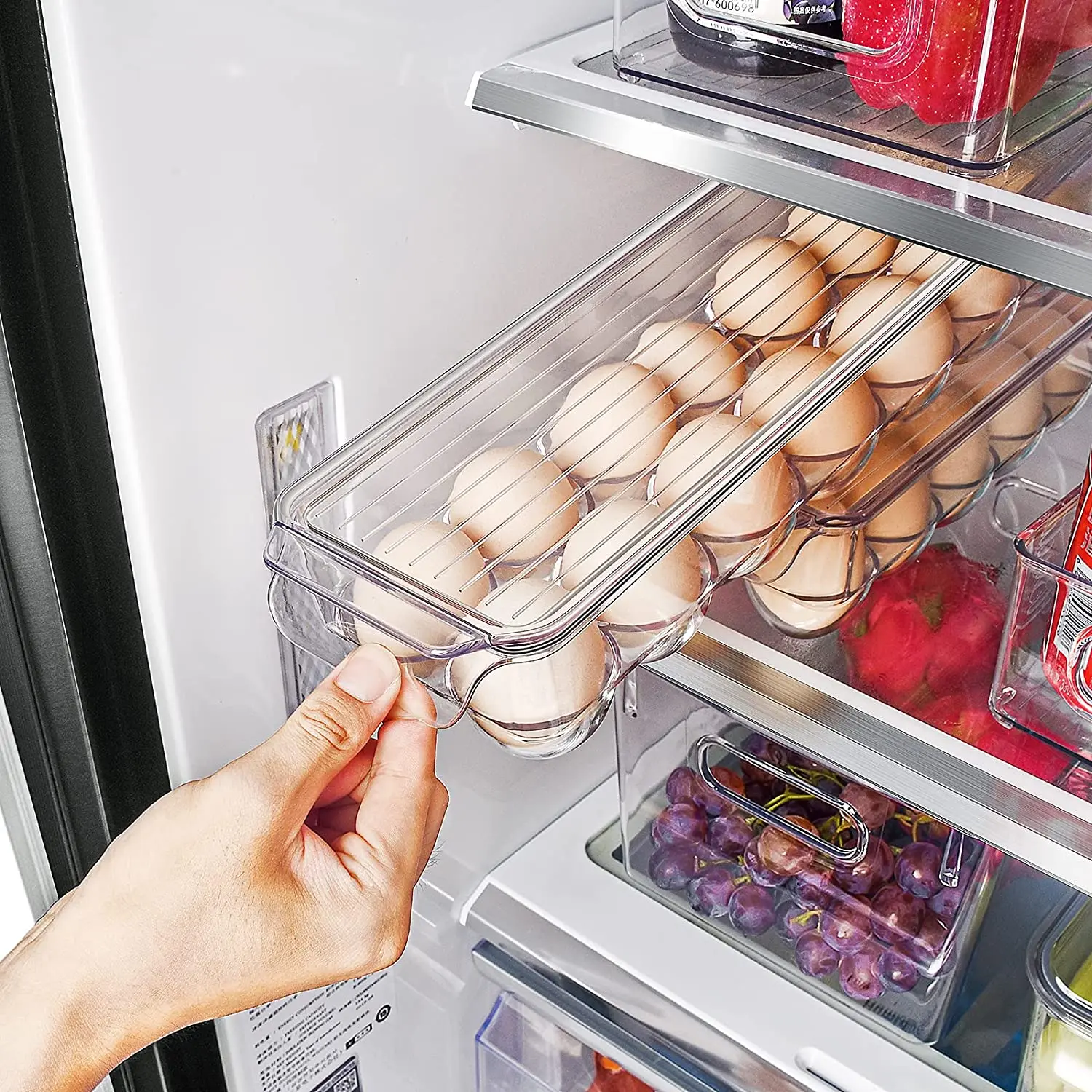 plastic egg storage container refrigerator remove
