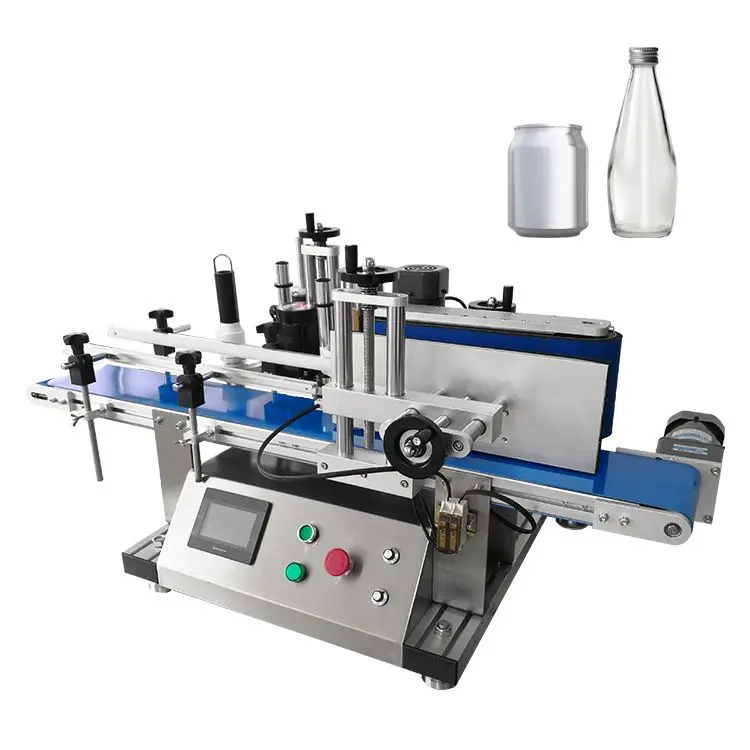 Print and Label Machine Parts Semi Automatic Round Bottle Labeling Machine Clothing Label Machine