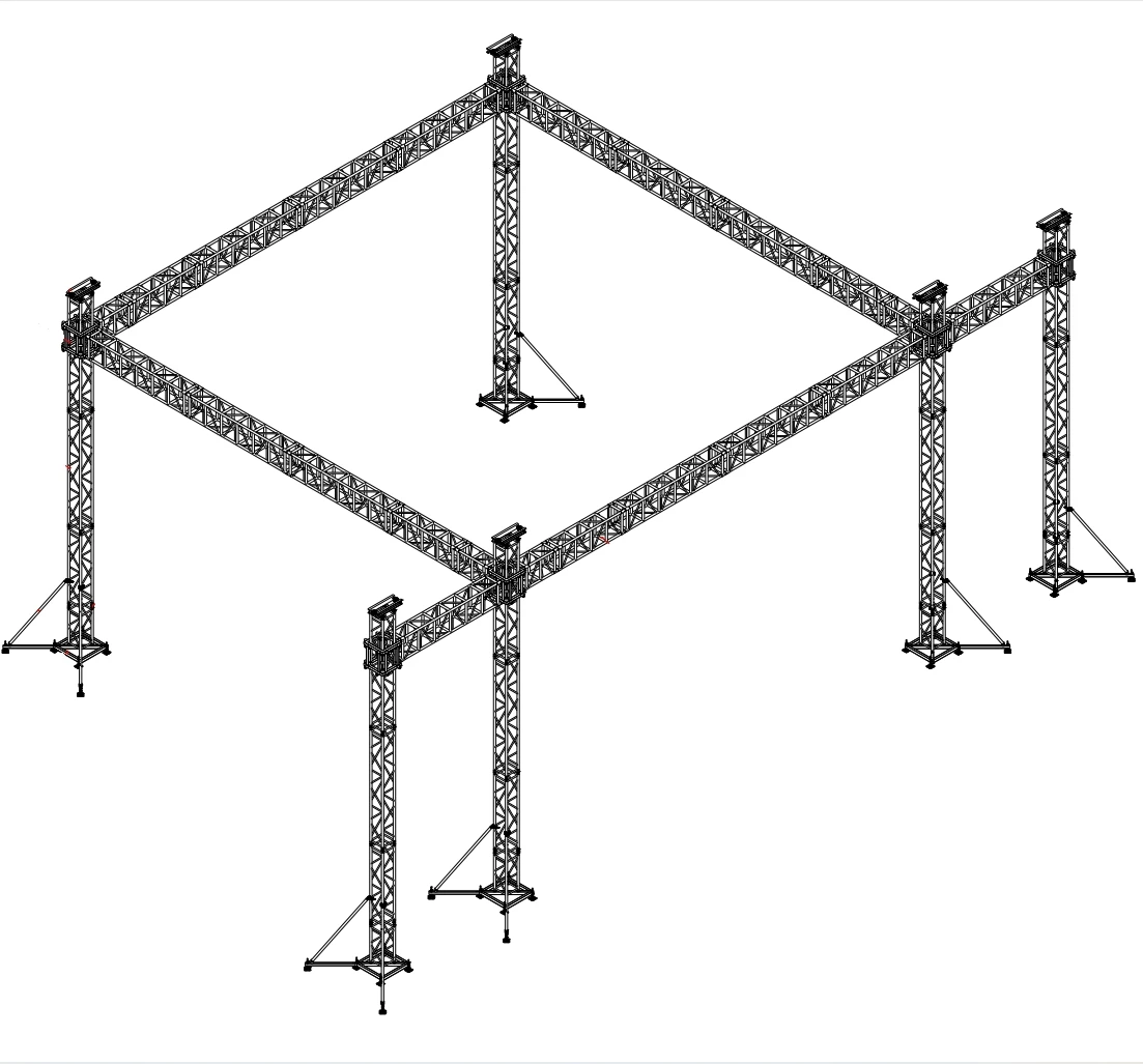 Aluminum Truss Display Lifting System Spigot Truss for Hotel Banquet Conference Hall Lighting Display Stage Decoration