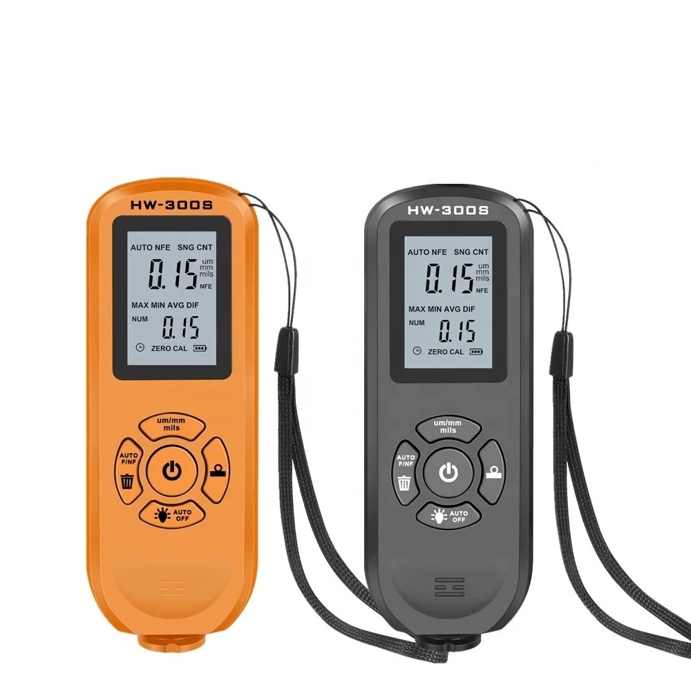 Цифровой ЖК-дисплей с подсветкой пленка толщиномер автомобиля краски толщина тестер прибор для измерения толщины покрытий HW-300S измерительный инструмент
