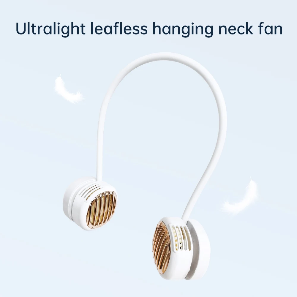 Portable Mini USB Rechargeable Spiral Wound Electric Fan Wearable and ...