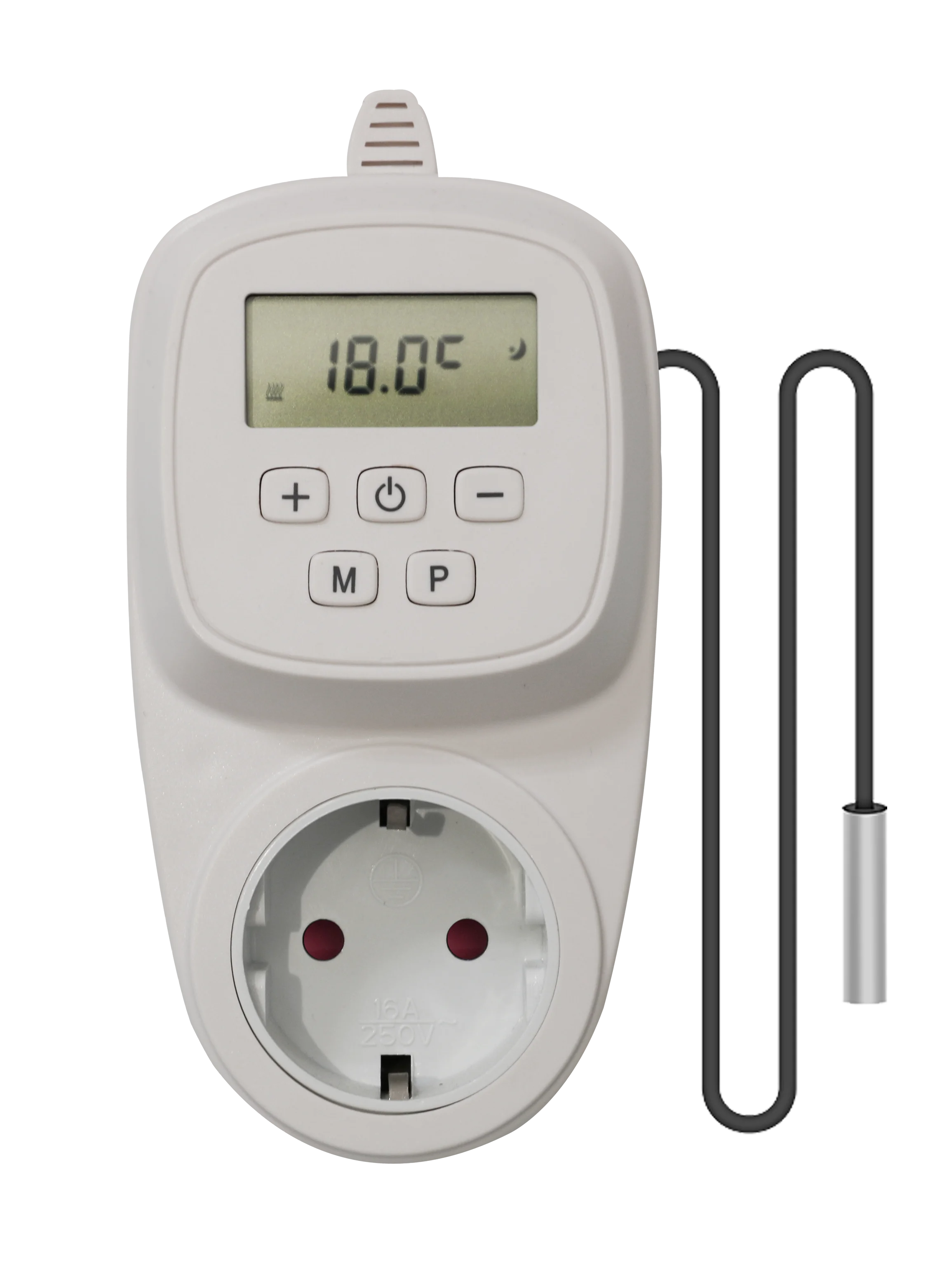 WIFI Programmable Thermostat Socket Plug with External Sensor for Smart Home Heating Control