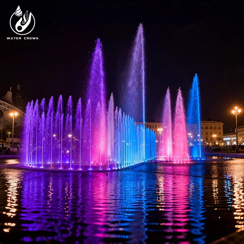 Fontaine tournante décorative pour bassin de jardin Water Crown modèle SGN2590, en acier inoxydable 304, buse moderne, tension universelle, avec musique