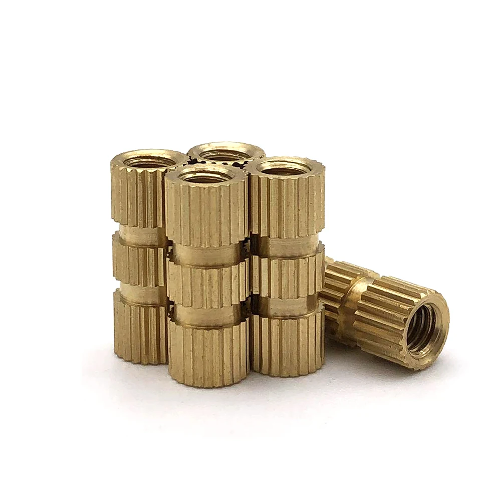 China supplier customized lock heat copper heat set hex round thread knurled brass insert nuts