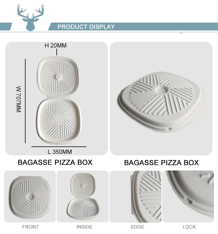 Compostable And Biodegradable Pizza Box Design Paper Pizza Box Custom