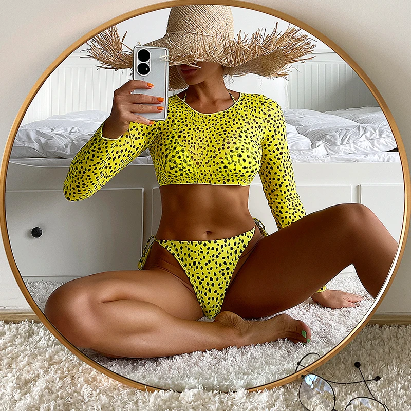 String Micro Bikini Set See Through Cover up High Cut Bathing Suit Fashion Push up Swimwear Women