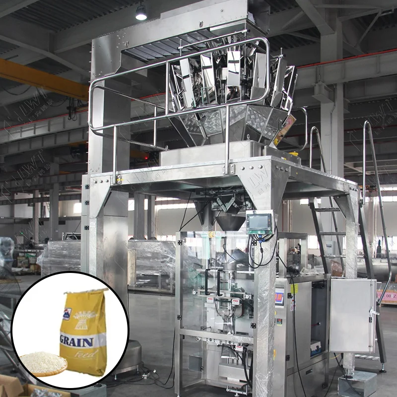 LWT Automatic Vertical Rice Sugar Salt Bagging Machine Rice Grain Bean Cereal Bag Filling Machine 1kg 5kg Sugar Packing Machine