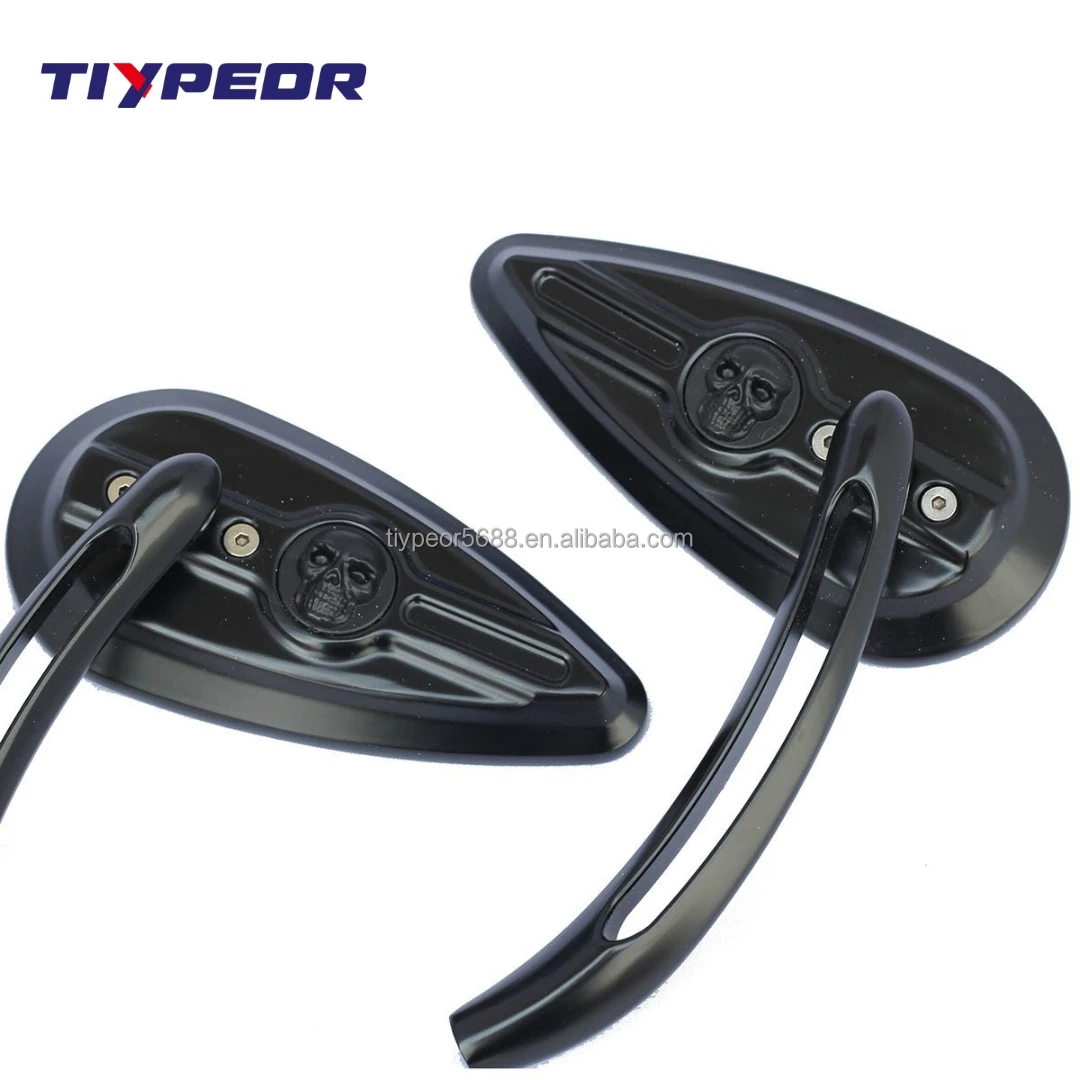 product tiypeor motorcycle mirror high quality chrome convex surface handlebar side mirror for harley rear view mirror-7