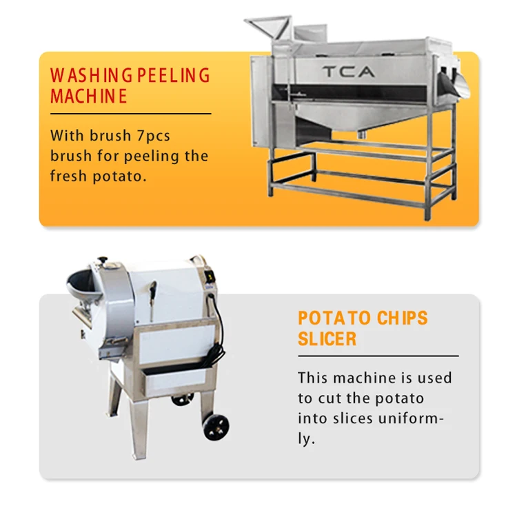 TCA Potato Chips Processing Line and Packaging Potato Chips Machine Plant Production Line