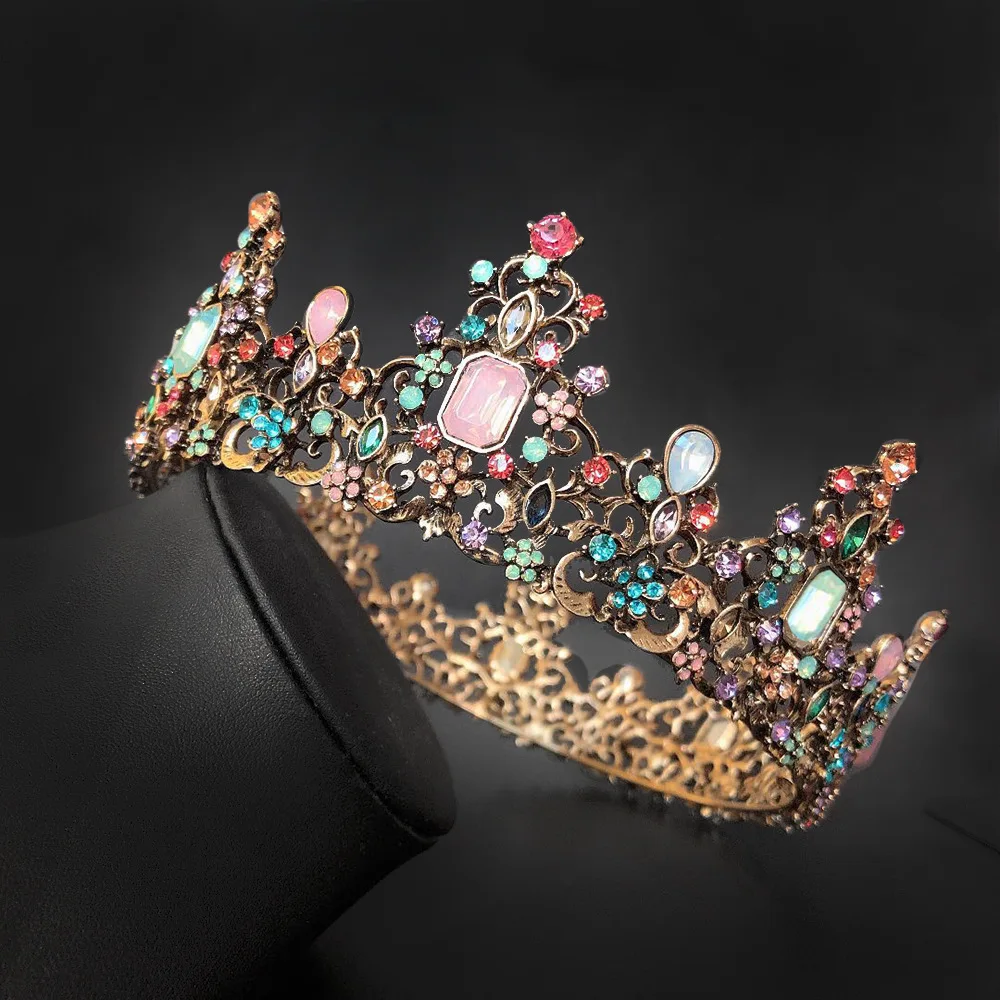 DIADEME,Baroque 03--Diadème De Mariée Baroque Vintage, Couronne Ronde