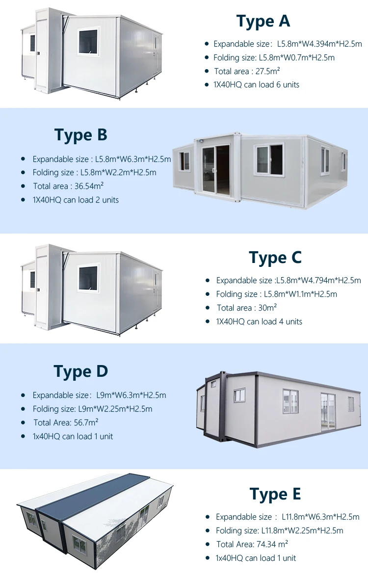 20ft 40ft Expandable Prefabricated Container House 20ft 40ft Expandable Prefabricated Container House