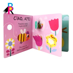 China hardcover book printing services children interesting French leaning flap board book printing