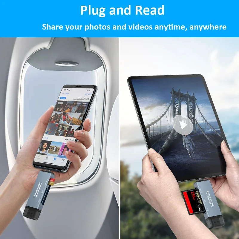 Multi Function 3 In 1 USB 3.1 OTG Card Reader SD TF CF Card Reader Type C USB C Micro USB Memory