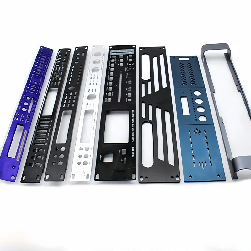 CNC Milling Electronic Instrument Enclosure Front Panel Back Plate Machining Custom Aluminum Faceplate for Audio Power Amplifier