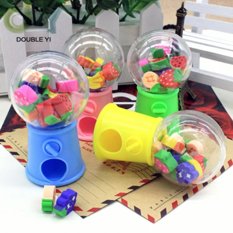 Оптовая продажа дешевый креативный ластик в виде мультяшных фруктов конфет животных